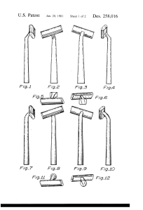 slant razor patent USD258016-1